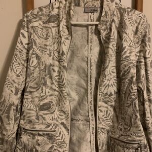 Chico's Gray and White Jacket